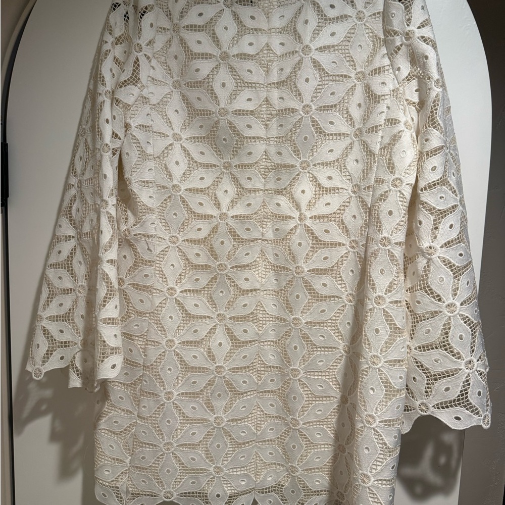 TUCKERNUCK $248 White Floral Lace Camilla Dress, Size M - Picture 12 of 15